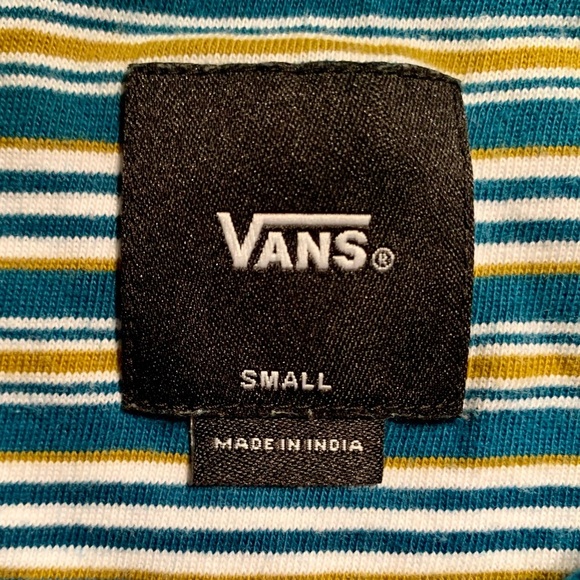 Vans Teal and White Striped Shirt - Picture 2 of 4